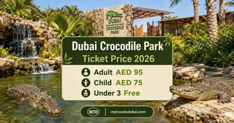 Dubai Crocodile Park ticket price and entry fee guide for 2026