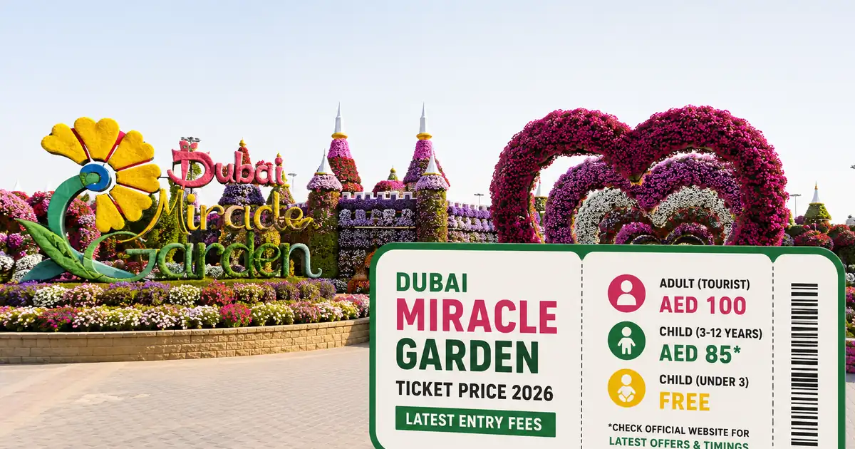 Dubai Miracle Garden ticket price and entry fee guide for 2026